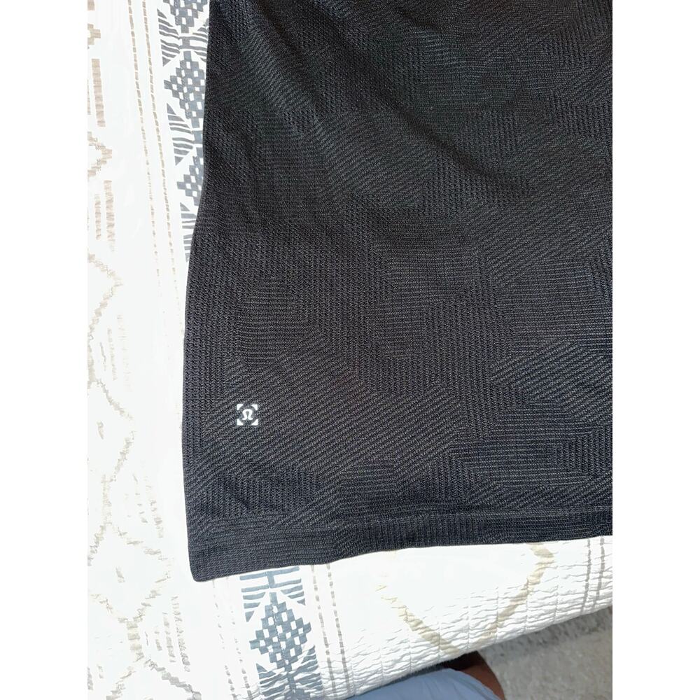 Lululemon Metal Vent Tech Long Sleeve Shirt Mens Large Black Geometric Seamless - Picture 6 of 7